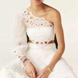 Nwt Ba&Sh Eyelet White Vesper Etheral Top Size 1 Xs S